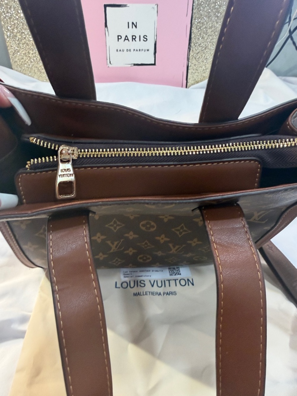 Lv Monogram Canvas Tote in Brown and Tan57 - Picture 7 of 14